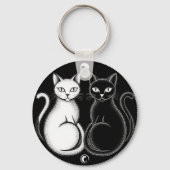 陰陽の猫のコンポジション キーホルダー (裏面)