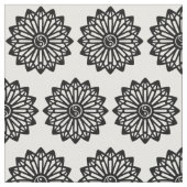 陰陽の生地-白い黒 ファブリック (クローズアップ)