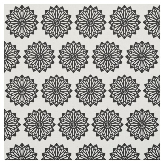 陰陽の生地-白い黒 ファブリック (見本)