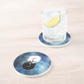 陰陽の白黒猫が巻き上がった コースター (側面)