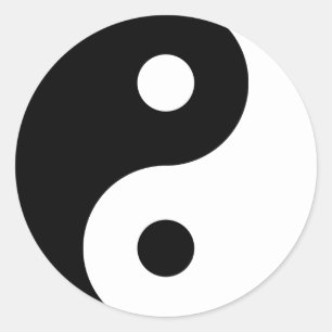 陰陽の記号のステッカー ラウンドシール