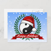 陰陽の記号の休日 シーズンポストカード (正面/裏面)