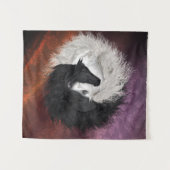 陰陽の馬のタペストリー タペストリー (正面(横))