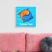 陰陽の魚のキャラクター キャンバスプリント (インサイチュ (リビング))
