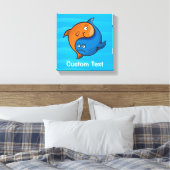 陰陽の魚のキャラクター キャンバスプリント (インサイチュ (寝室))