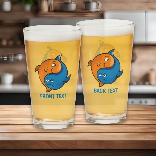 陰陽の魚のキャラクター タンブラーグラス