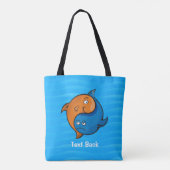 陰陽の魚のキャラクター トートバッグ (裏面)