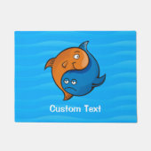 陰陽の魚のキャラクター ドアマット (正面)