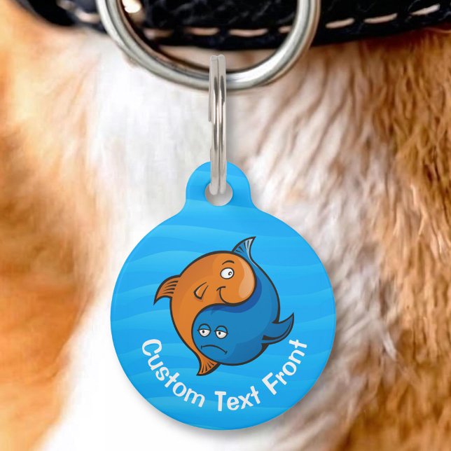 陰陽の魚のキャラクター ペット　ネームタグ (クリエイターアップロード済み)
