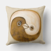 陰陽の鳩、金ゴールドは素晴らしいクッションを磨き、 クッション (裏面)