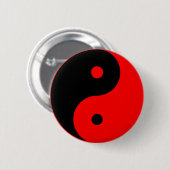 陰陽のYingの道教の印の中国人のTaijituの赤 缶バッジ (正面&裏面)