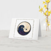 陰陽はpeace multilingual greeting Cardを実行 カード (黄色い花)