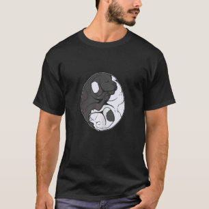 陰陽わんこ 犬 陰陽デザインの犬グッズ Tシャツ