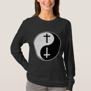 陰陽イエスキリスト教十字仏教禅 Tシャツ