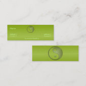 陰陽イン緑の砂岩プロファイルカード スキニー名刺 (正面/裏面)