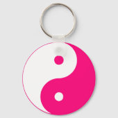 陰陽イン道教サイン中国のタイジトゥピンク キーホルダー (正面)