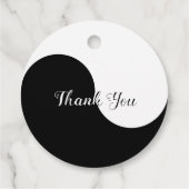 陰陽ウェディング　黒と白の花嫁と花婿の名前 フェイバータグ (裏面)