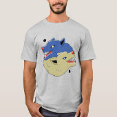 陰陽ウォルフイラストレーション Tシャツ (正面)