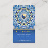 陰陽エネルギーヒーリングブルーイエローマンダラ 名刺 (裏面)