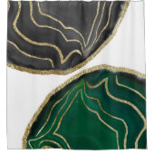 陰陽エメラルドブラックアガテ金ゴールドグラム#1 #gem #de シャワーカーテン (正面)