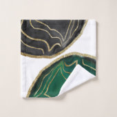 陰陽エメラルドブラックアゲート金ゴールド#1#gem #ar バスタオルセット (ウォッシュタオル)