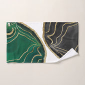 陰陽エメラルドブラックアゲート金ゴールド#1#gem #ar バスタオルセット (ハンドタオル)