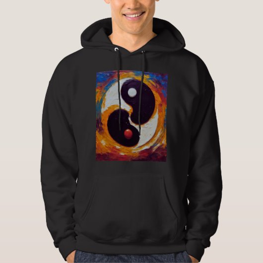 陰陽オイルTシャツ パーカ (正面)