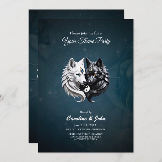 陰陽オオカミ。 招待状 (正面/裏面)