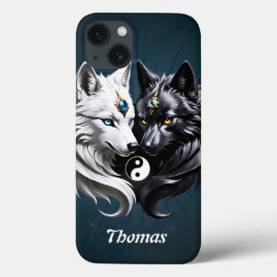 陰陽オオカミ。 iPhone 13ケース