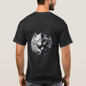 陰陽オオカミ。 Tシャツ (裏面)