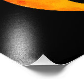 陰陽オレンジと黄色の水の色（黒） フォトプリント            (角)