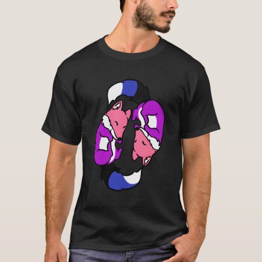 陰陽キツネ源体液プライド Tシャツ (正面)