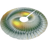 陰陽クリスマスカラー抽象芸術フラクタルアート ブラッシュドポリエステルツリースカート (アングル)