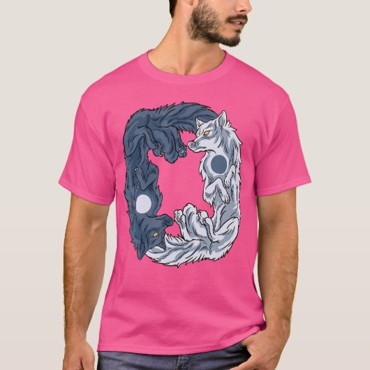陰陽クールウルフ Tシャツ (正面)