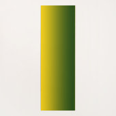 陰陽グリーンイエロー抽象芸術アートフラクタル名 ヨガマット (裏面)