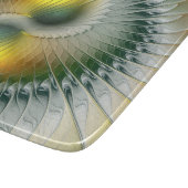 陰陽グリーンイエロー抽象芸術フラクカラフルトル カッティングボード (角)