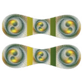 陰陽グリーンイエロー抽象芸術フラクカラフルトル ソフトボール (パネル)