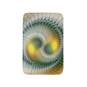 陰陽グリーンイエロー抽象芸術フラクカラフルトル バスマット (正面縦)