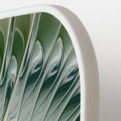 陰陽グリーンイエロー抽象芸術フラクカラフルトル ピックルボールラケット (左詳細)