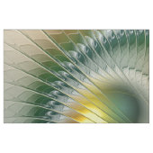 陰陽グリーンイエロー抽象芸術フラクカラフルトル ファブリック (ファットクウォーター)