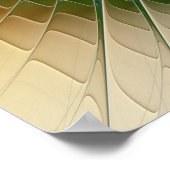 陰陽グリーンイエロー抽象芸術フラクカラフルトル ポスター (角)