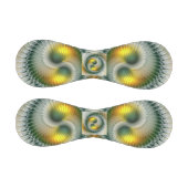 陰陽グリーンイエロー抽象芸術フラクカラフルトル 野球ボール (パネル)