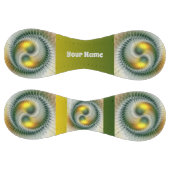 陰陽グリーンイエロー抽象芸術フラクタルアート名 ソフトボール (パネル)