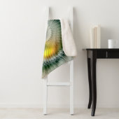 陰陽グリーンイエロー抽象芸術フラクタル文字 シェルパブランケット (インサイチュ)