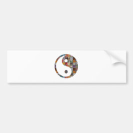 陰陽グループカード低価格のコラージュの芸術NVN481 バンパーステッカー