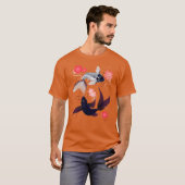 陰陽コイと桜の花の少年 Tシャツ (正面フル)