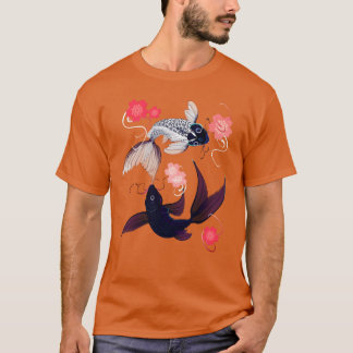 陰陽コイと桜の花の少年 Tシャツ