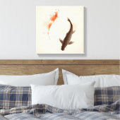 陰陽コイのスタイル絵画魚 キャンバスプリント (インサイチュ (寝室))