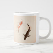 陰陽コイのスタイル絵画魚 ジャンボコーヒーマグカップ (右)