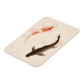 陰陽コイのスタイル絵画魚 マグネット (左側)